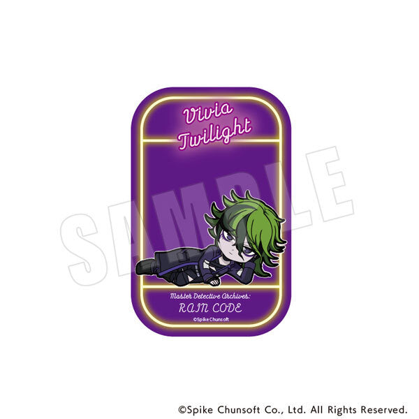 レインコード きゃらまーち スクエアカンバッジ ウ゛ィウ゛ィア トワイライト