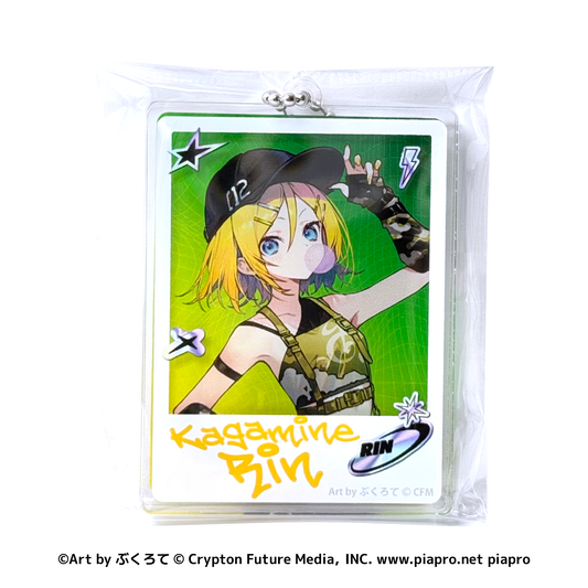 令和アイドル二層アクリルキーホルダー　鏡音リン