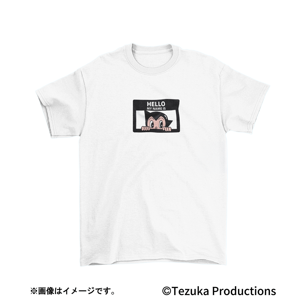 HELLO MY NAME IS(ATOM)Tシャツ WHITE×BLACK-XL